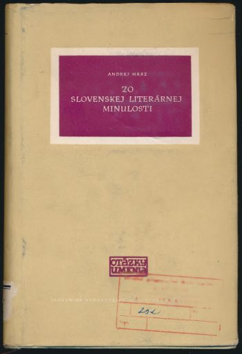 Zo slovenskej literárnej minulosti