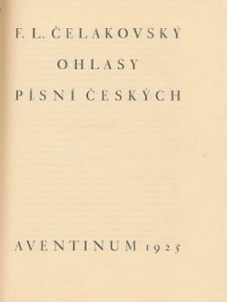 Ohlasy písní českých