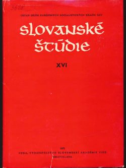 SLOVANSKÉ ŠTÚDIE XVI.
