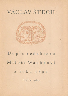 DOPIS REDAKTORU MILOŠI WACHKOVI Z ROKU 1892