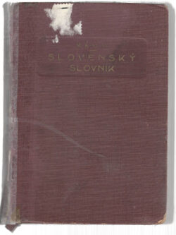 SLOVENSKÝ SLOVNÍK Z LITERATÚRY AJ NÁREČÍ
