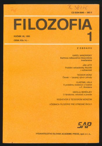 FILOZOFIA 1/1993