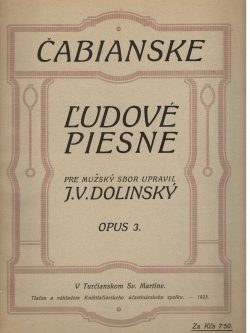 ČABIANSKE ĽUDOVÉ PIESNE